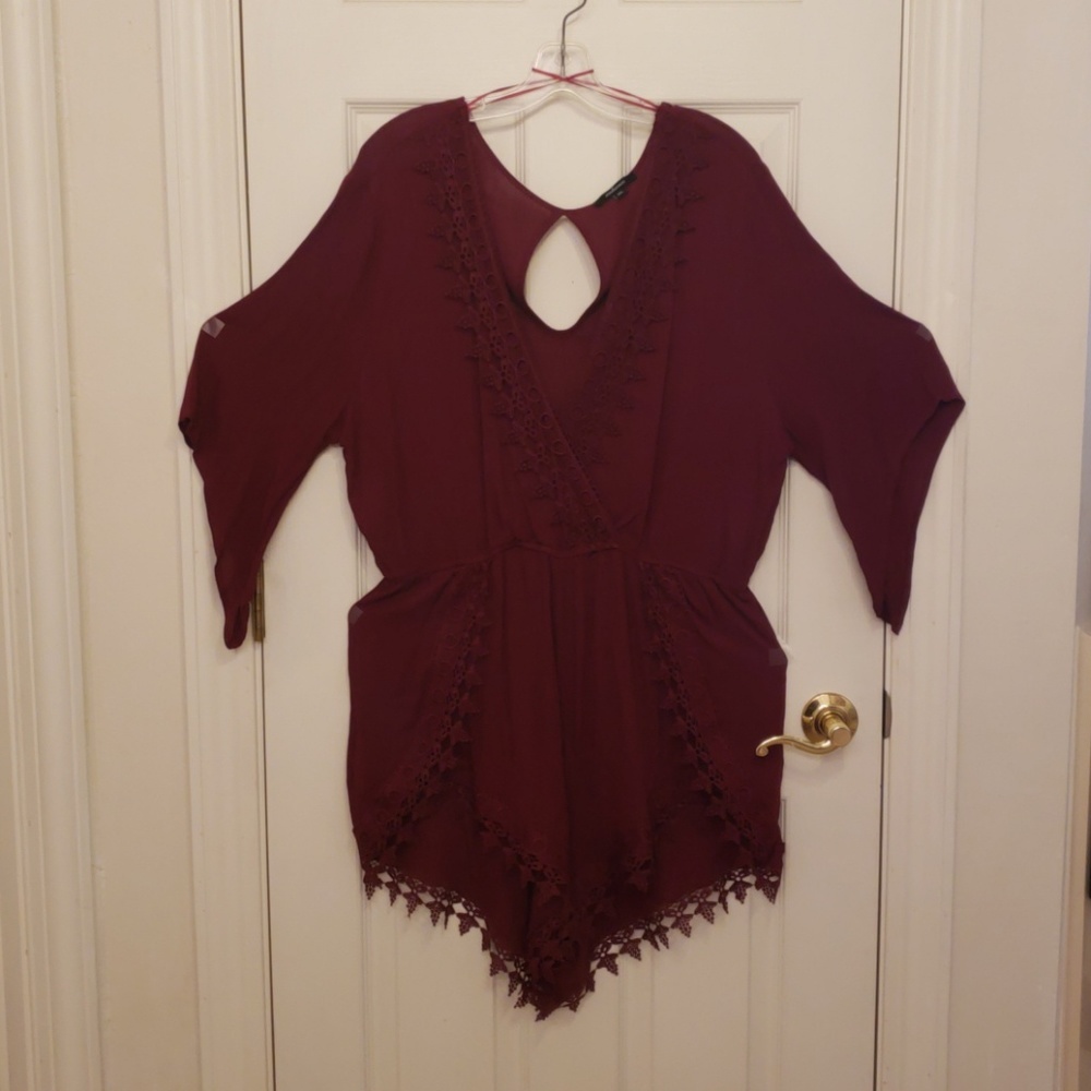 Sexy Classy wine colored Romper